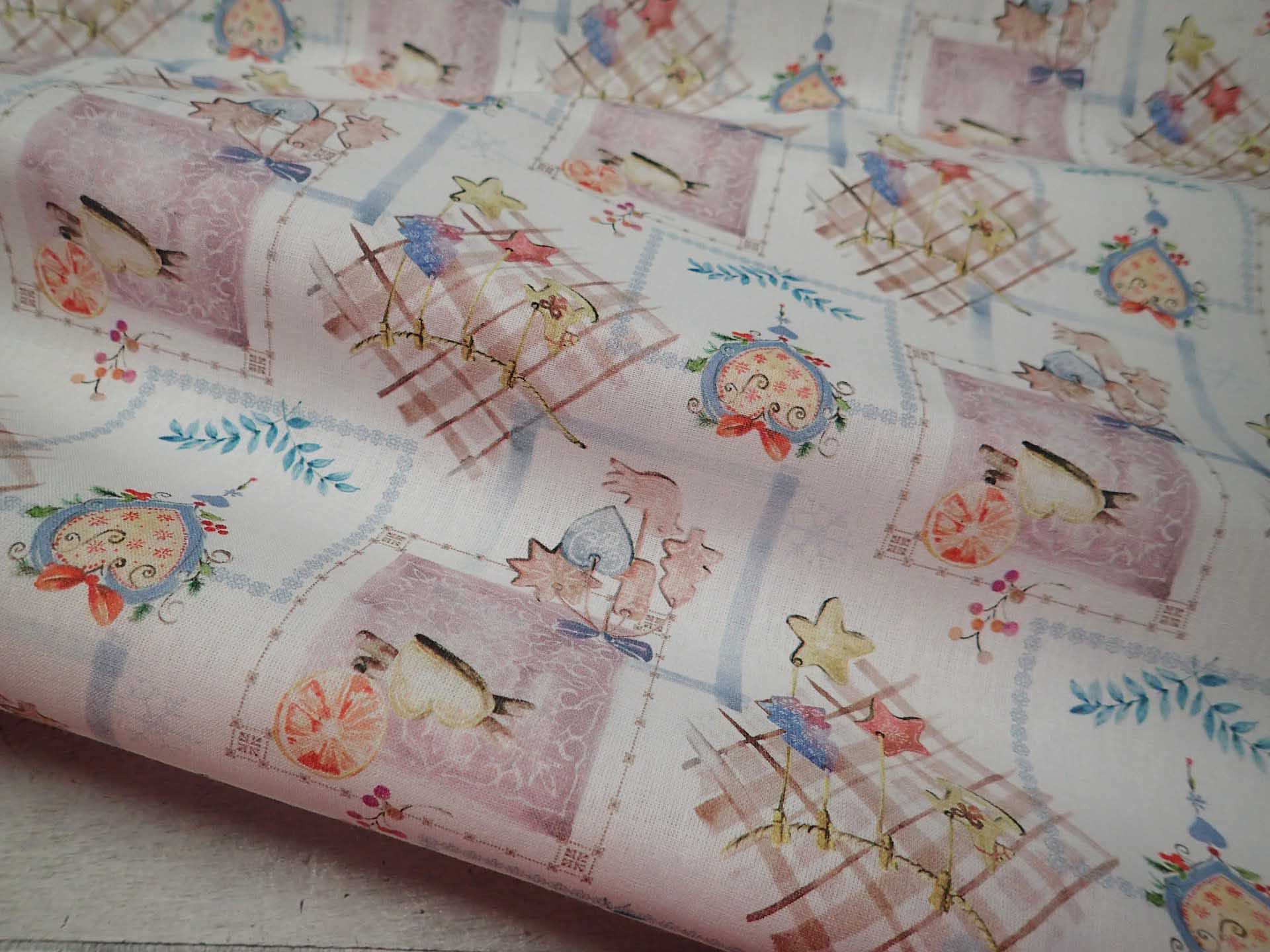 LÁTKA - VÁNOČNÍ - POPELÍN