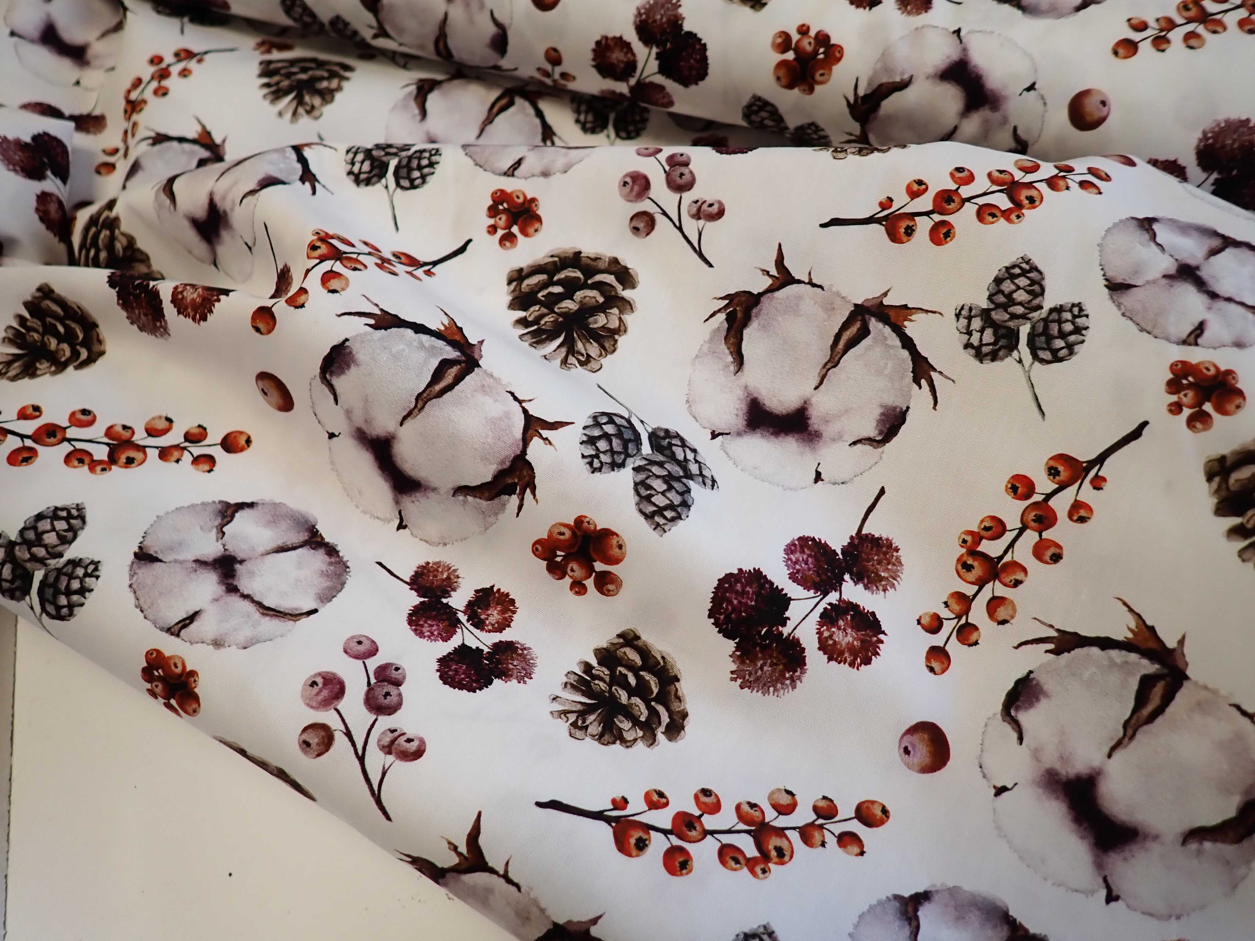 LÁTKA - POPELÍN - ŠIŠKY + BOBULKY