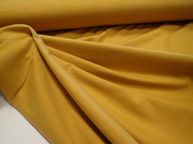 PLETENINA - JERSEY - BAMBOO HOŘČICOVÁ