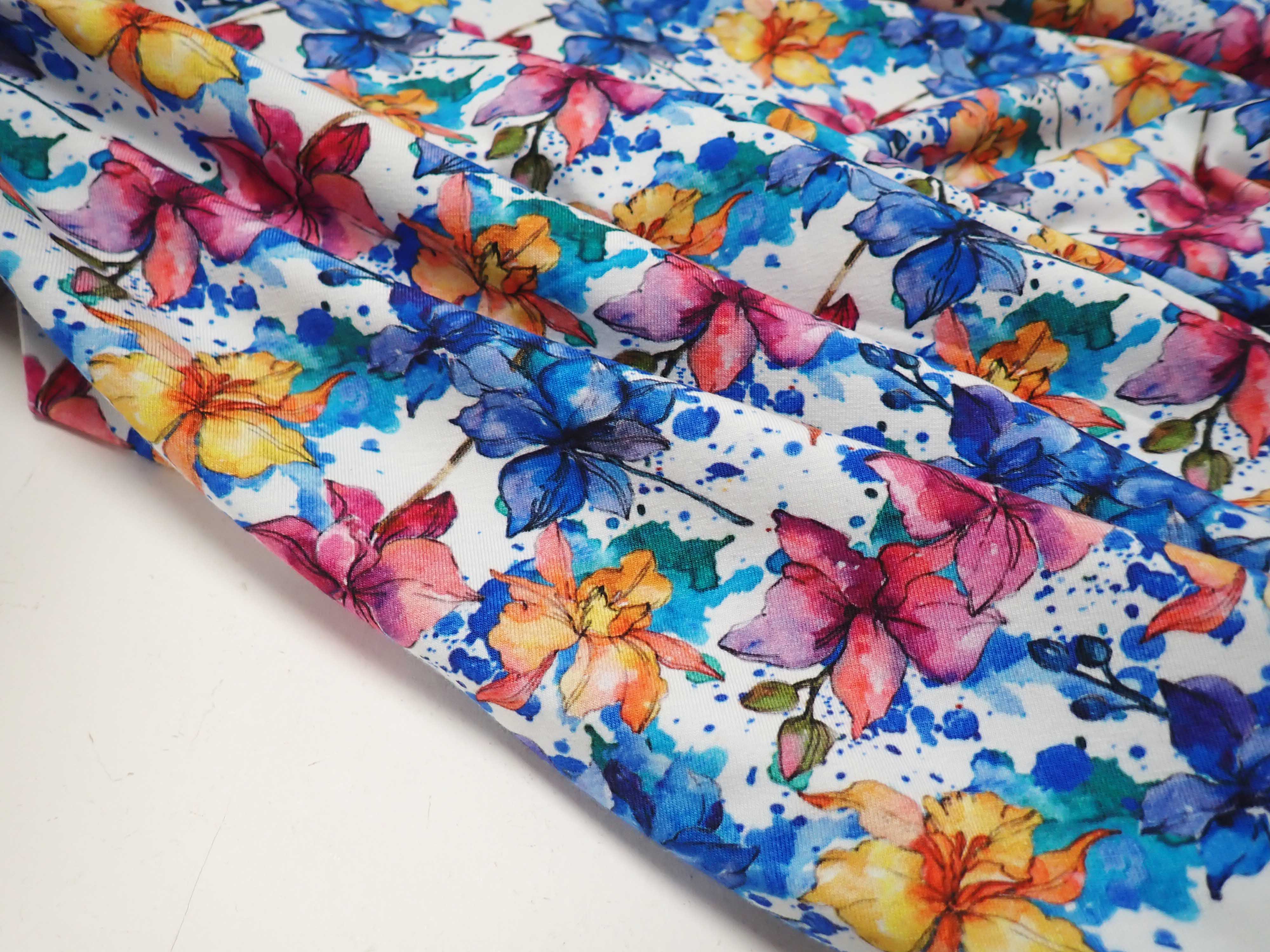 LÁTKA - TEPLÁKOVINA - FOTOTISK - KVĚTY