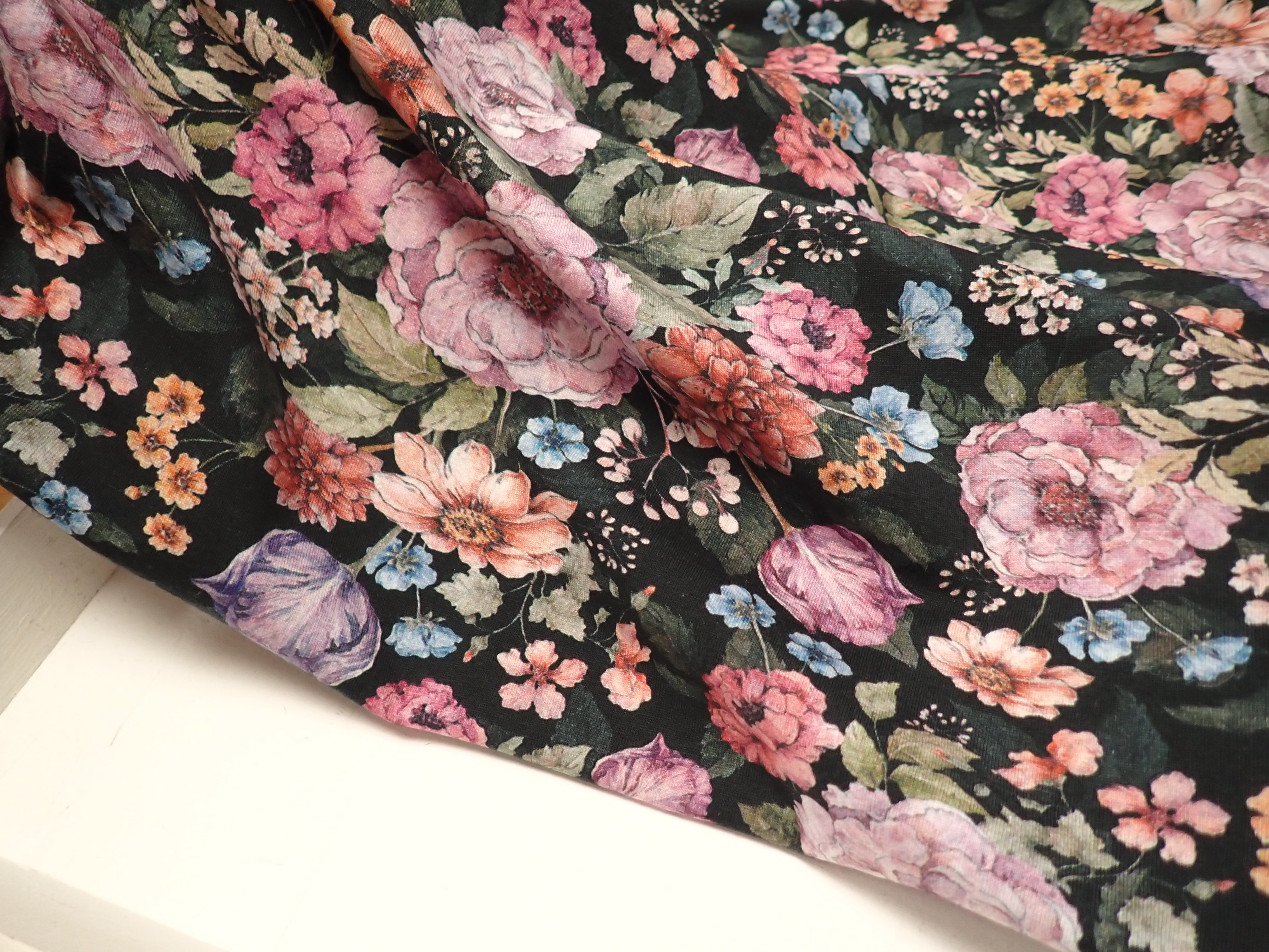 LÁTKA - TEPLÁKOVINA - FOTOTISK - KVĚTY