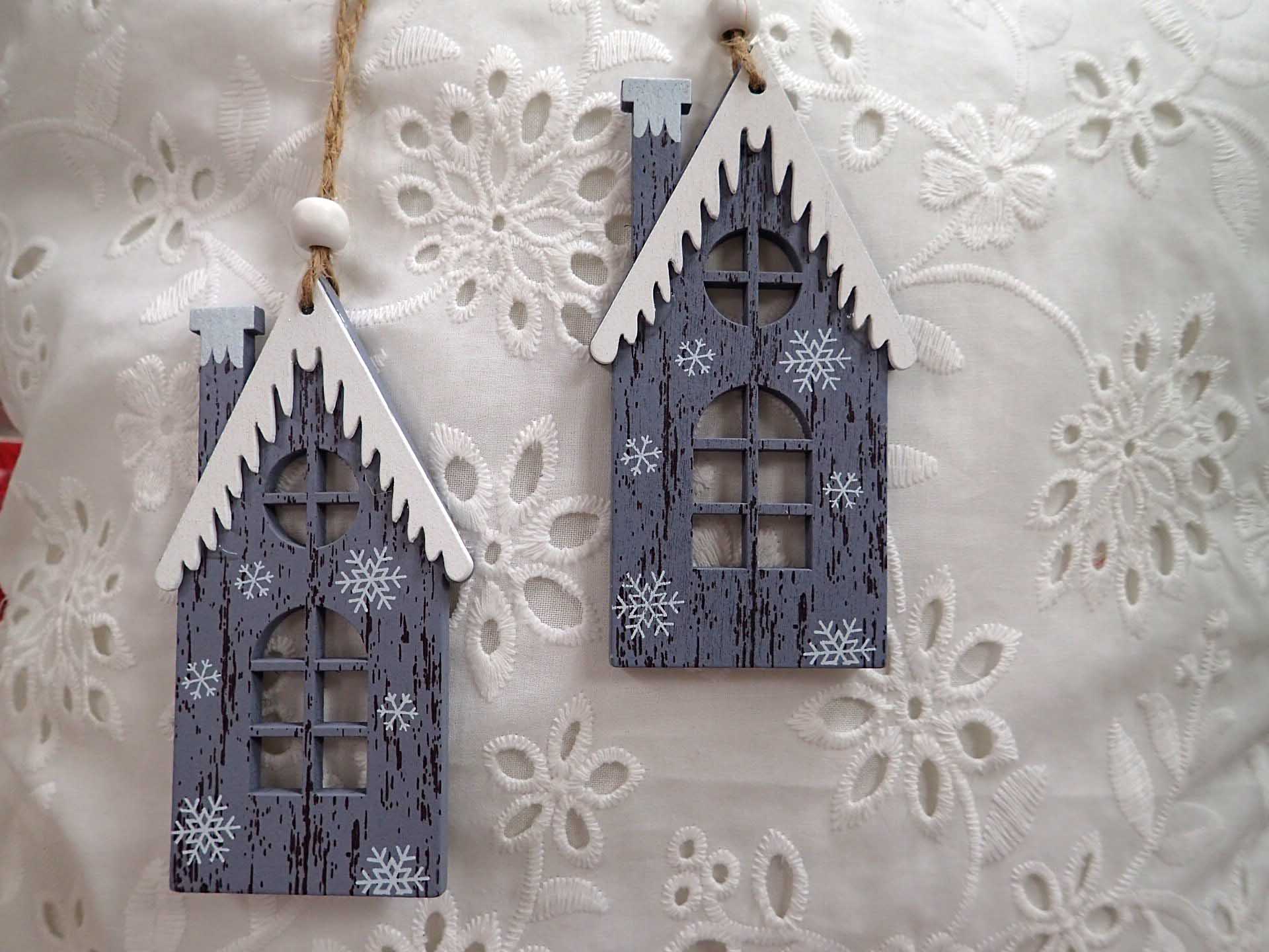 DEKORACE - DOMEČKY - ŠEDÉ