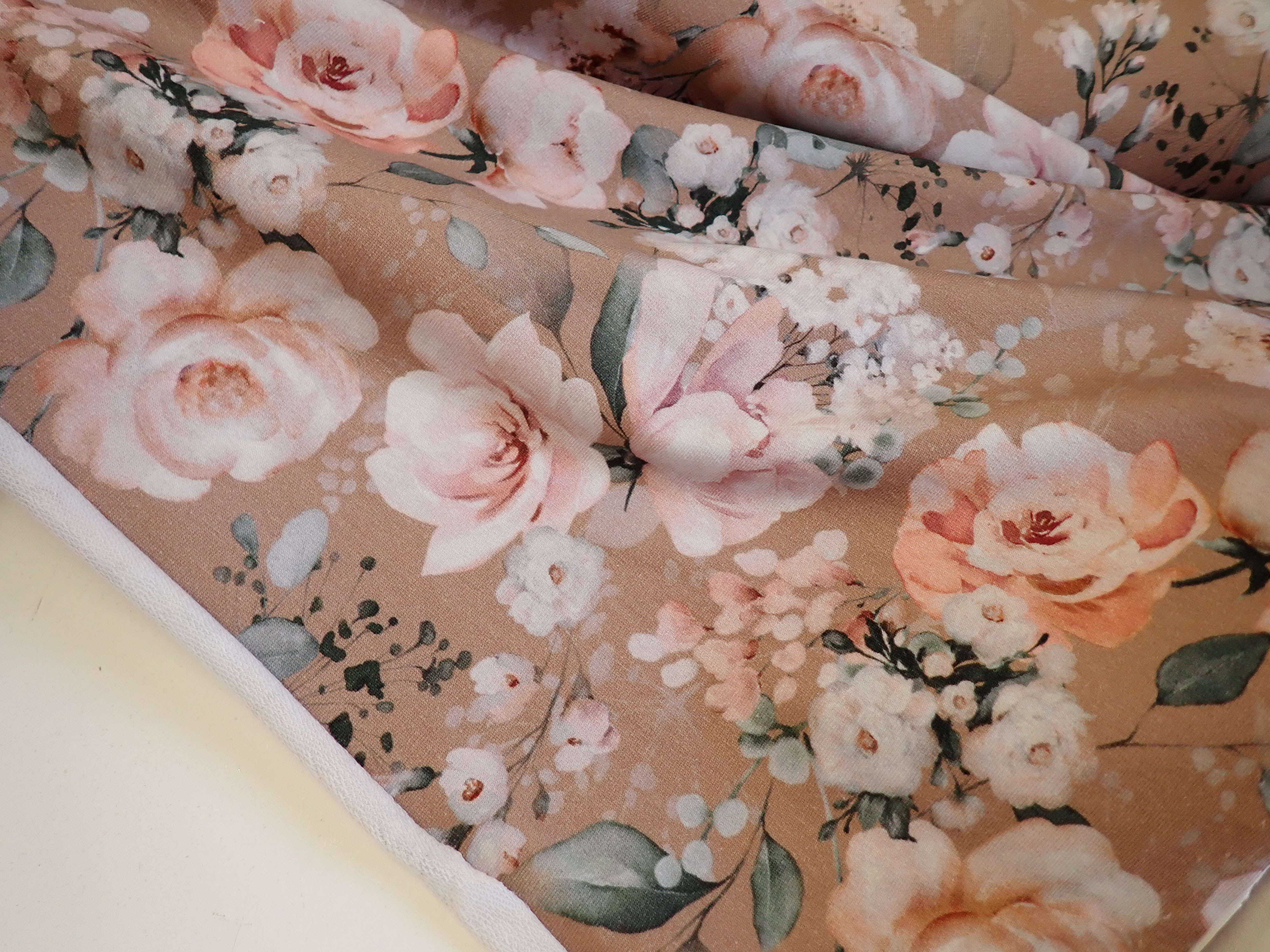 LÁTKA - TEPLÁKOVINA - KVĚTY - FOTOTISK