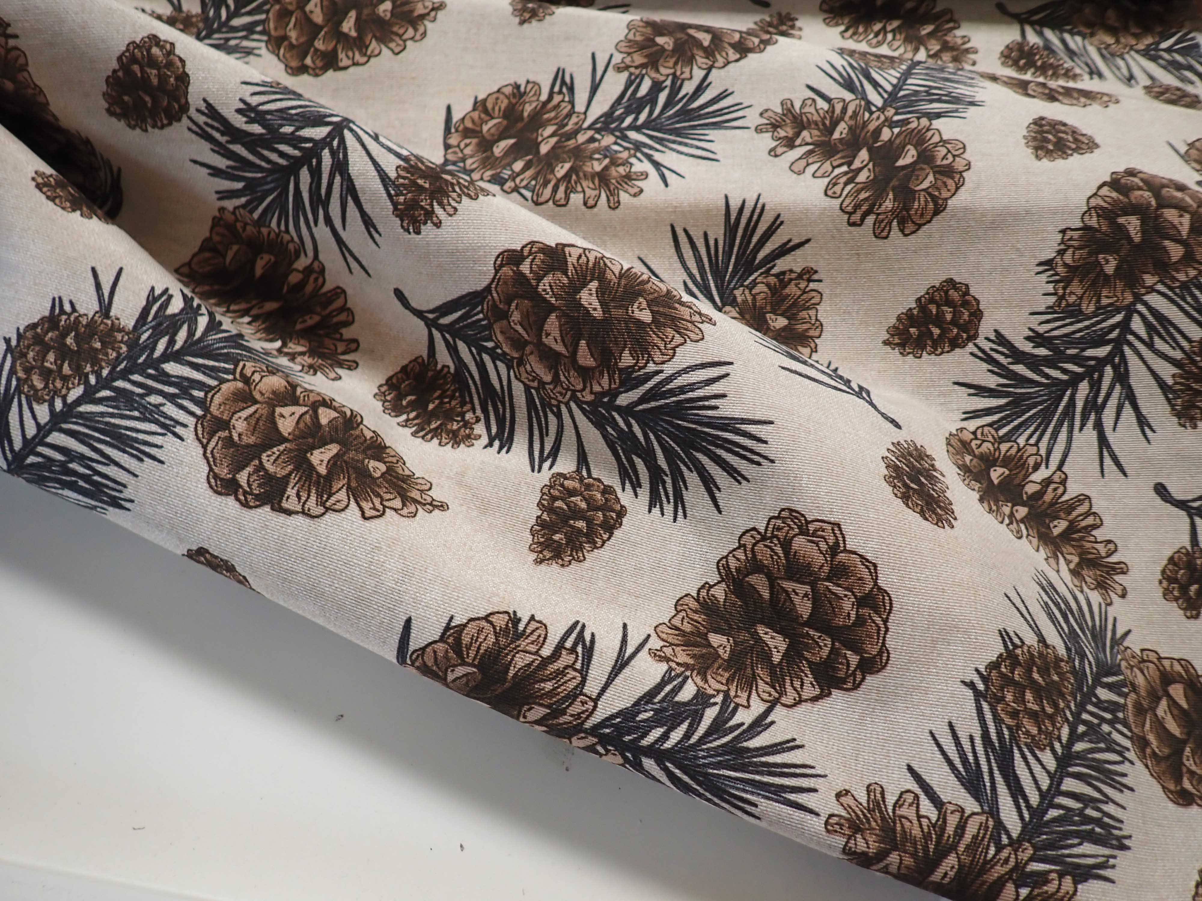 LÁTKA - VÁNOČNÍ - ŠIŠKY + VĚTVIČKY - POTAHOVKA