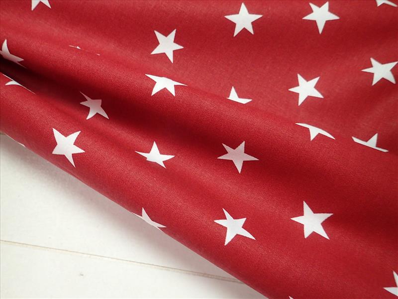 LÁTKA - BORDO + BÍLÉ HVĚZDIČKY