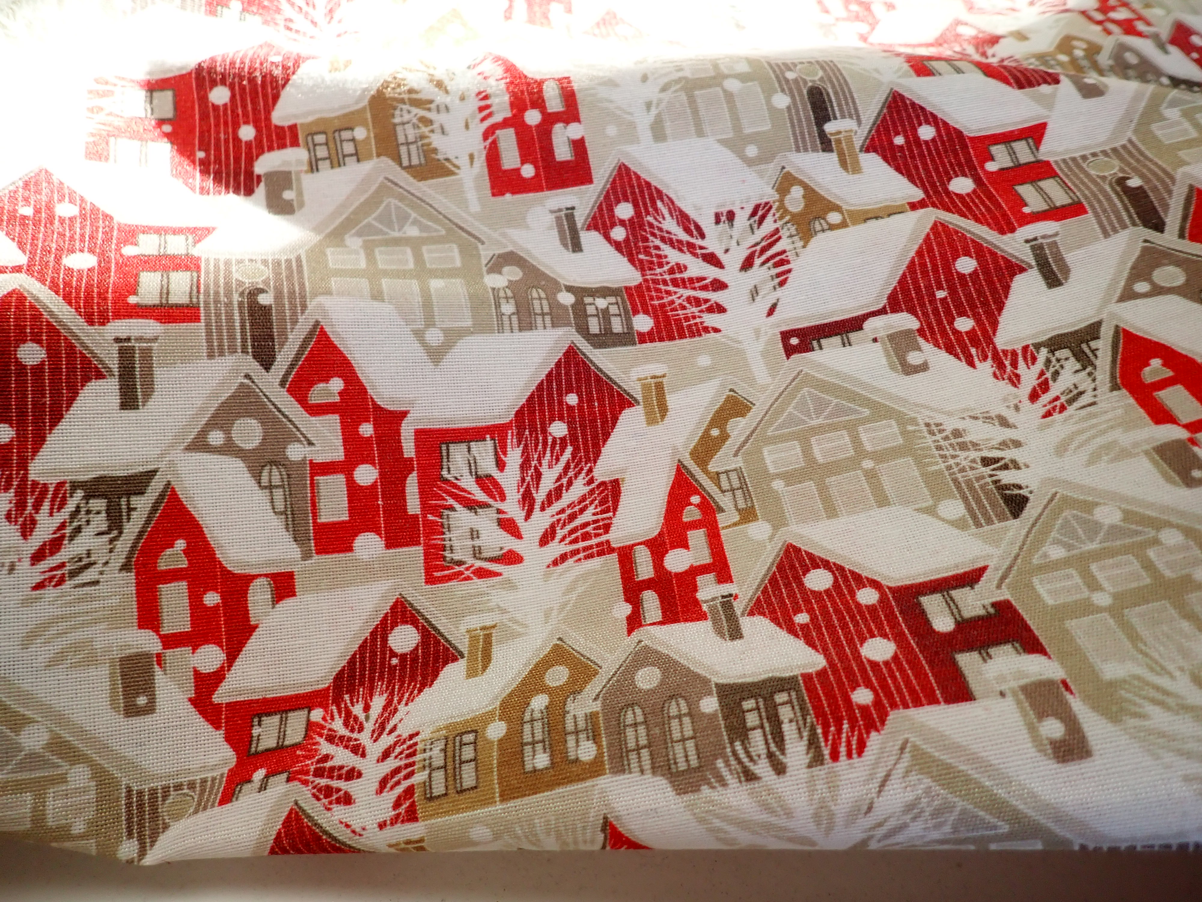 LÁTKA - POTAHOVKA - VÁNOČNÍ - DOMEČKY