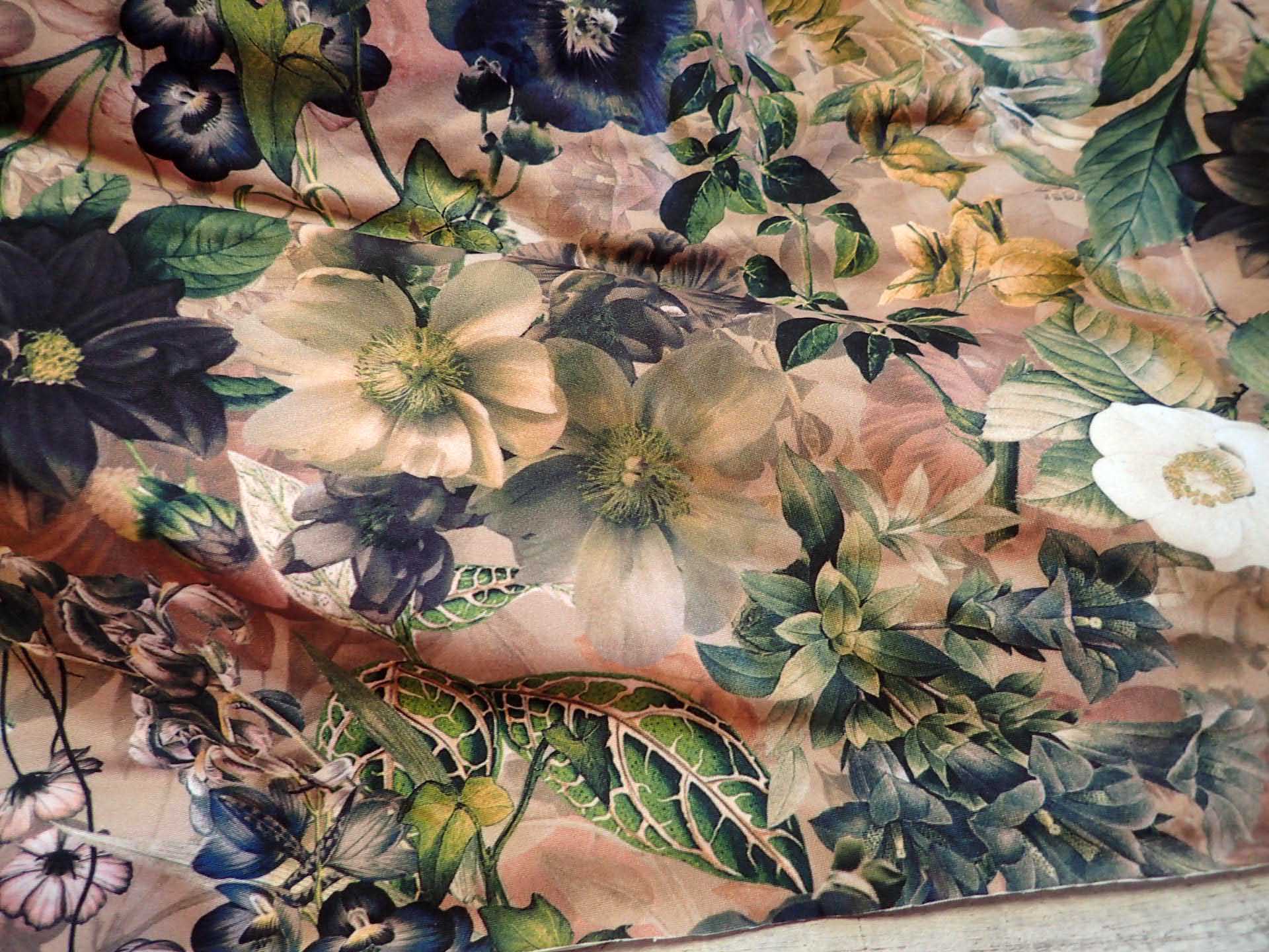 FUKNČNÍ ÚPLET - JERSEY - KVĚTY