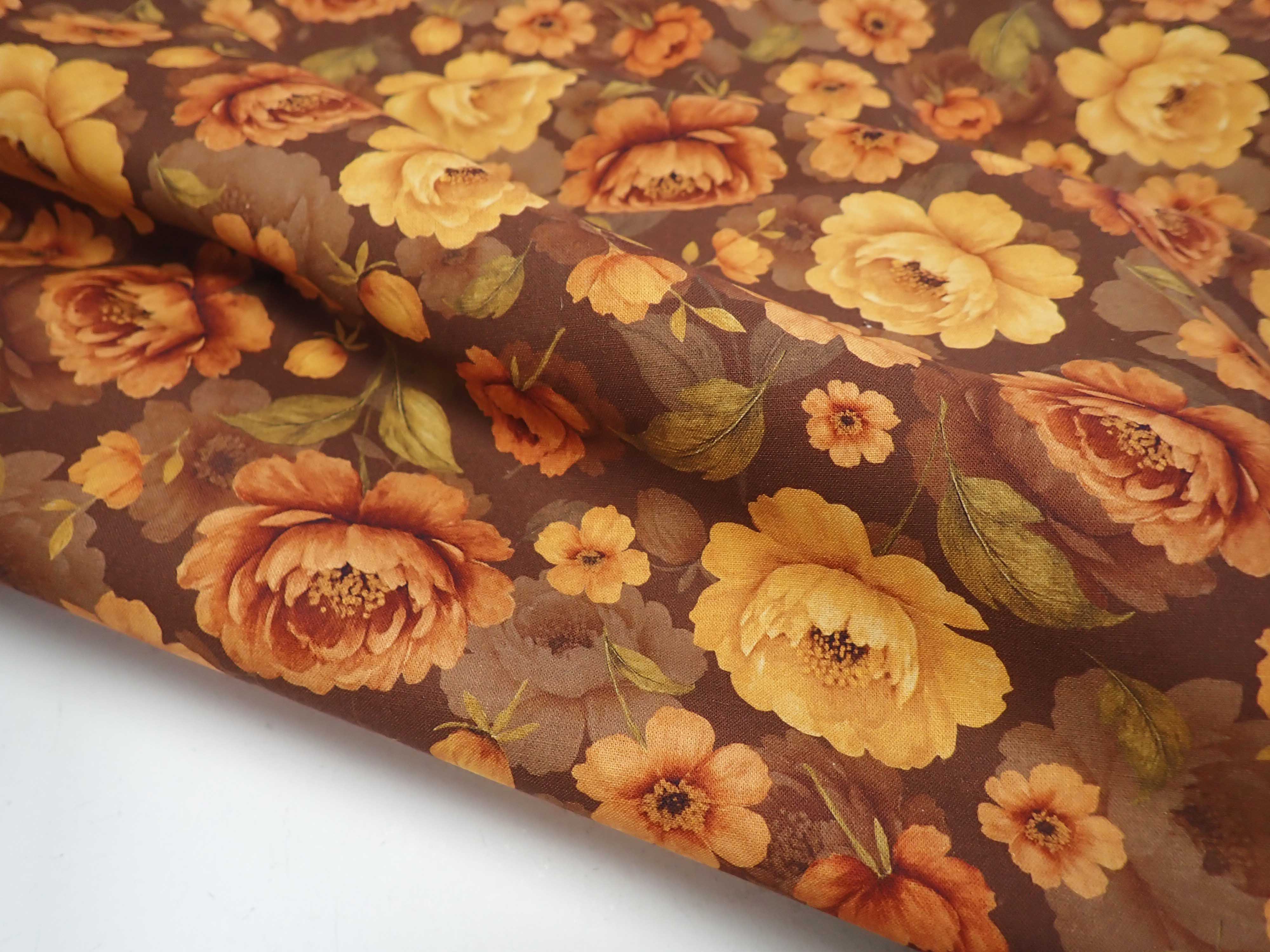 LÁTKA - KVĚTY - PODZIMNÍ BARVY - FOTOTISK