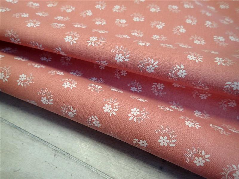 LÁTKA - STARORŮŽOVÁ + BÍLÉ KYTIČKY