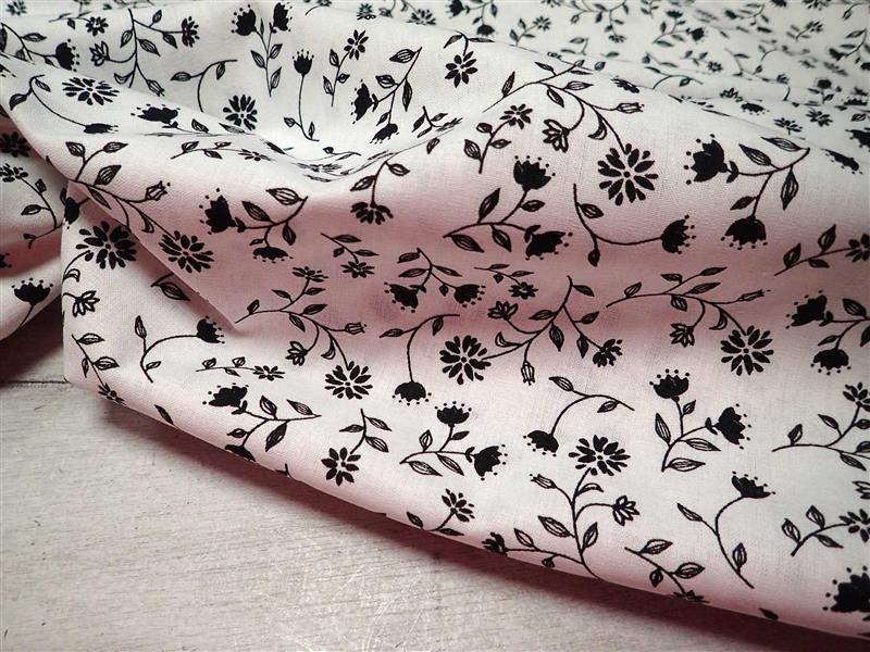 LÁTKA - BÍLÁ + ČERNÉ KYTIČKY