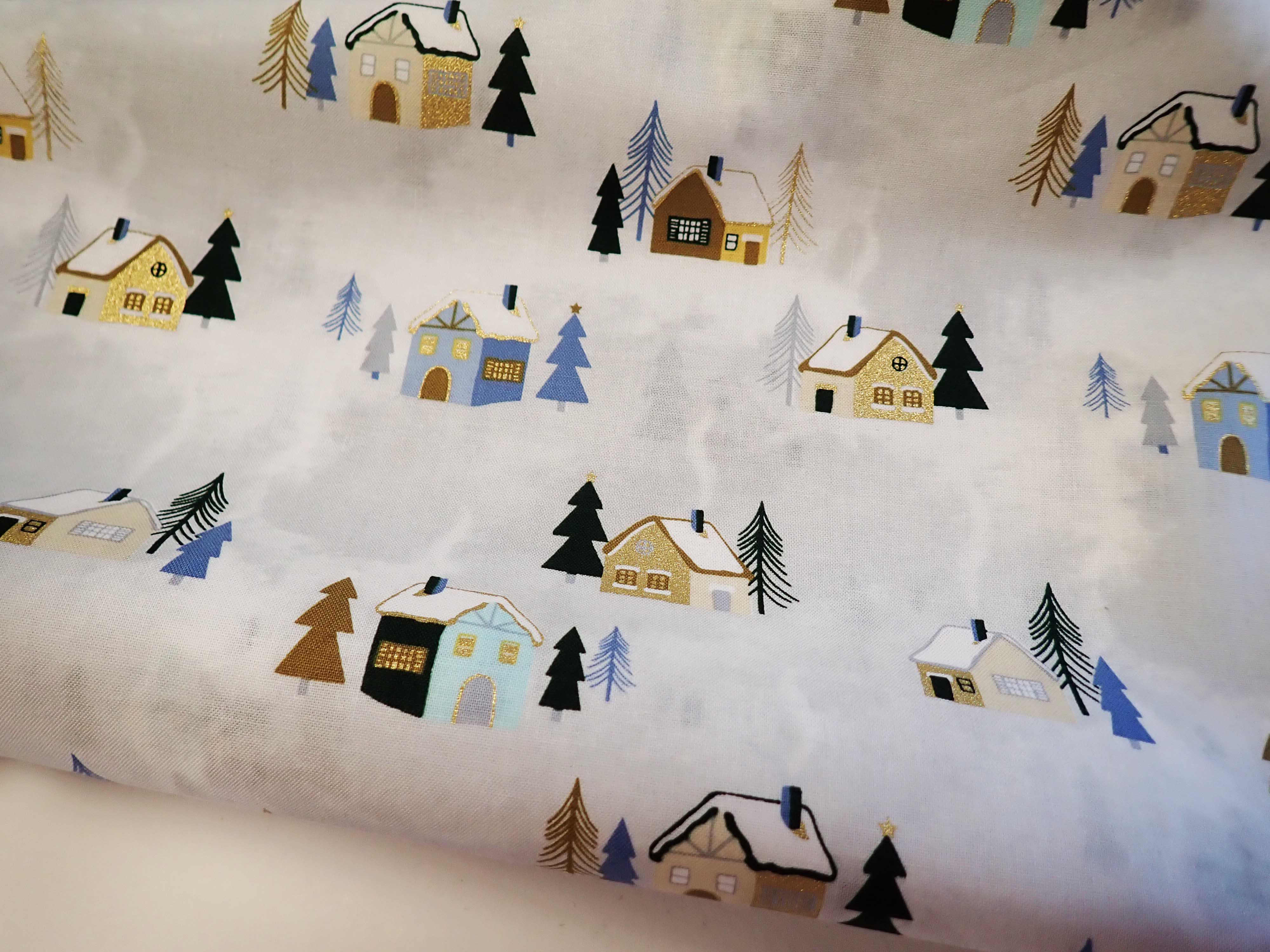 LÁTKA - VÁNOČNÍ - DOMEČKY - ZLATOTISK