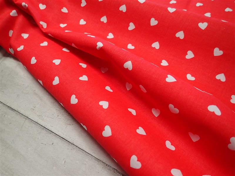 LÁTKA - ČERVENÁ + BÍLÁ SRDÍČKA