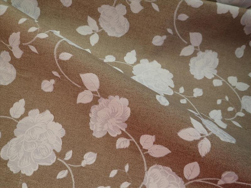 LÁTKA - POTAHOVKA - BÉŽOVÁ + KVĚTY