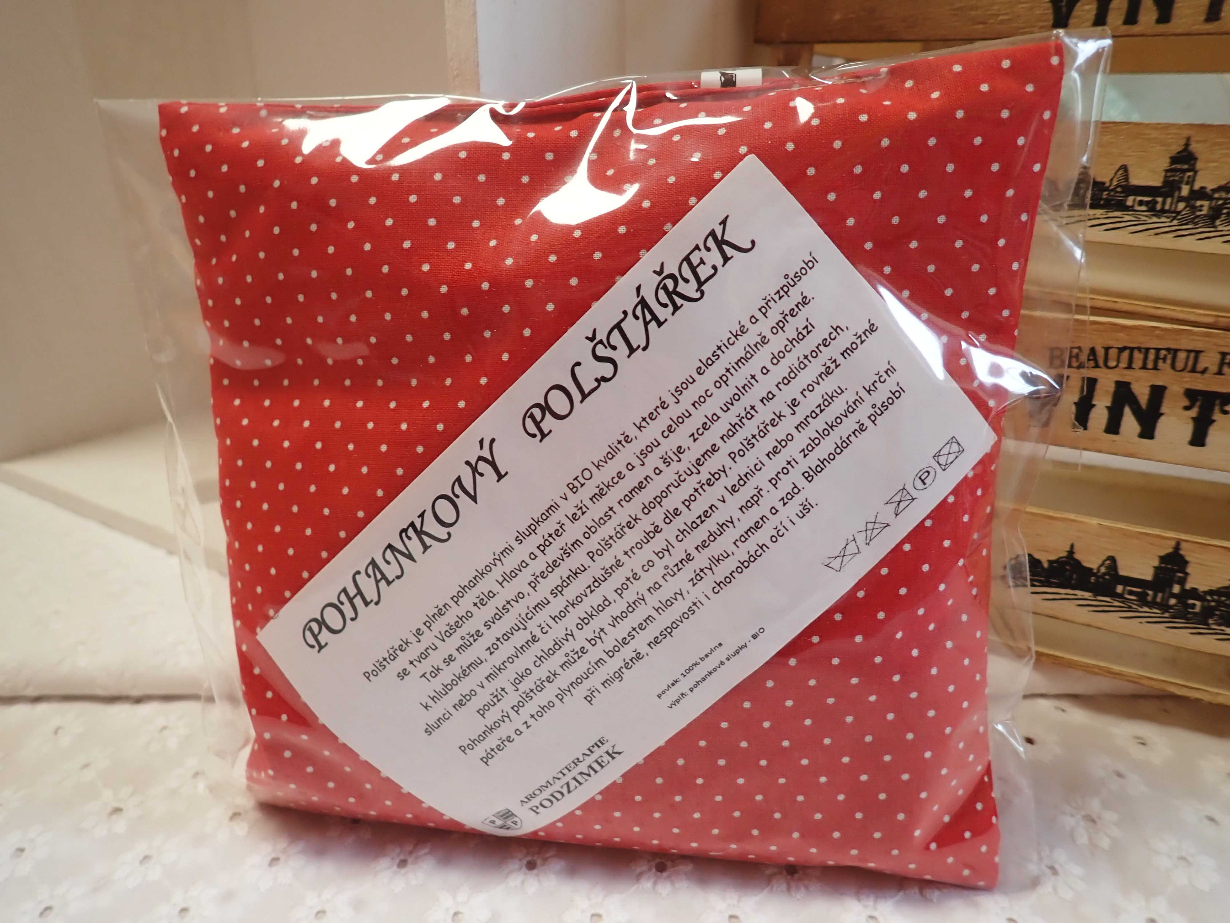 NAHŘÍVACÍ POHANKOVÝ POLŠTÁŘEK - MALÝ 