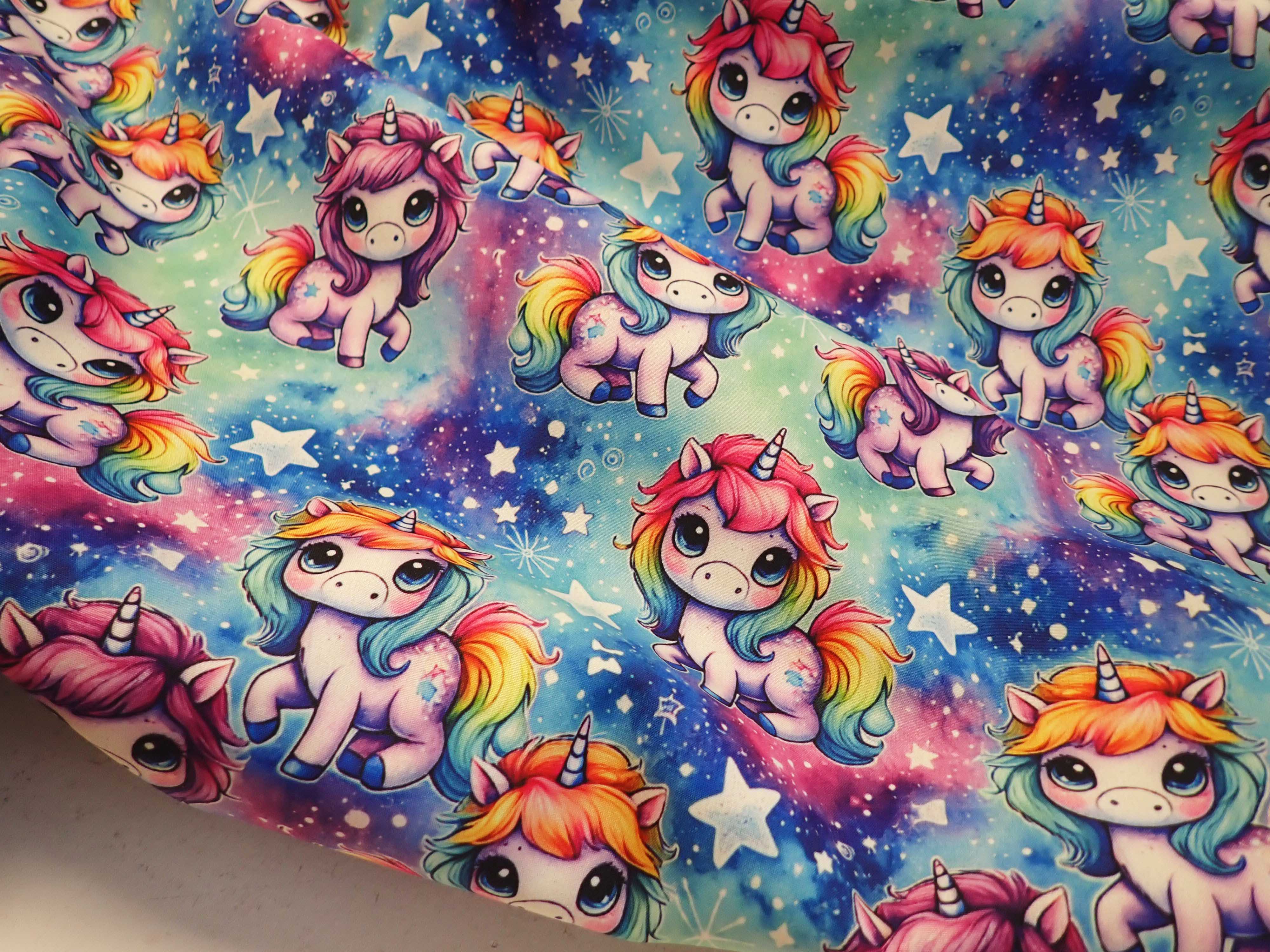 LÁTKA - SOFTSHELL - ZIMNÍ - JEDNOROŽCI - FOTOTISK