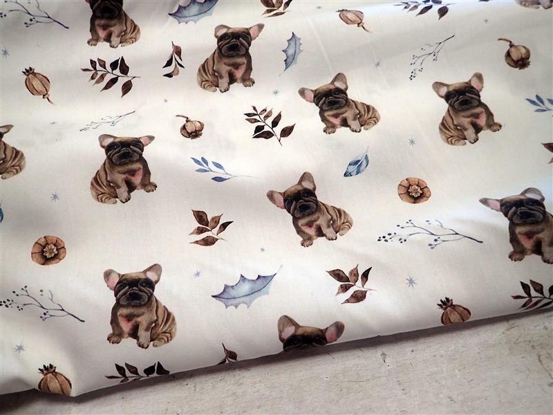 LÁTKA - POPELÍN - DĚTSKÁ - PSI