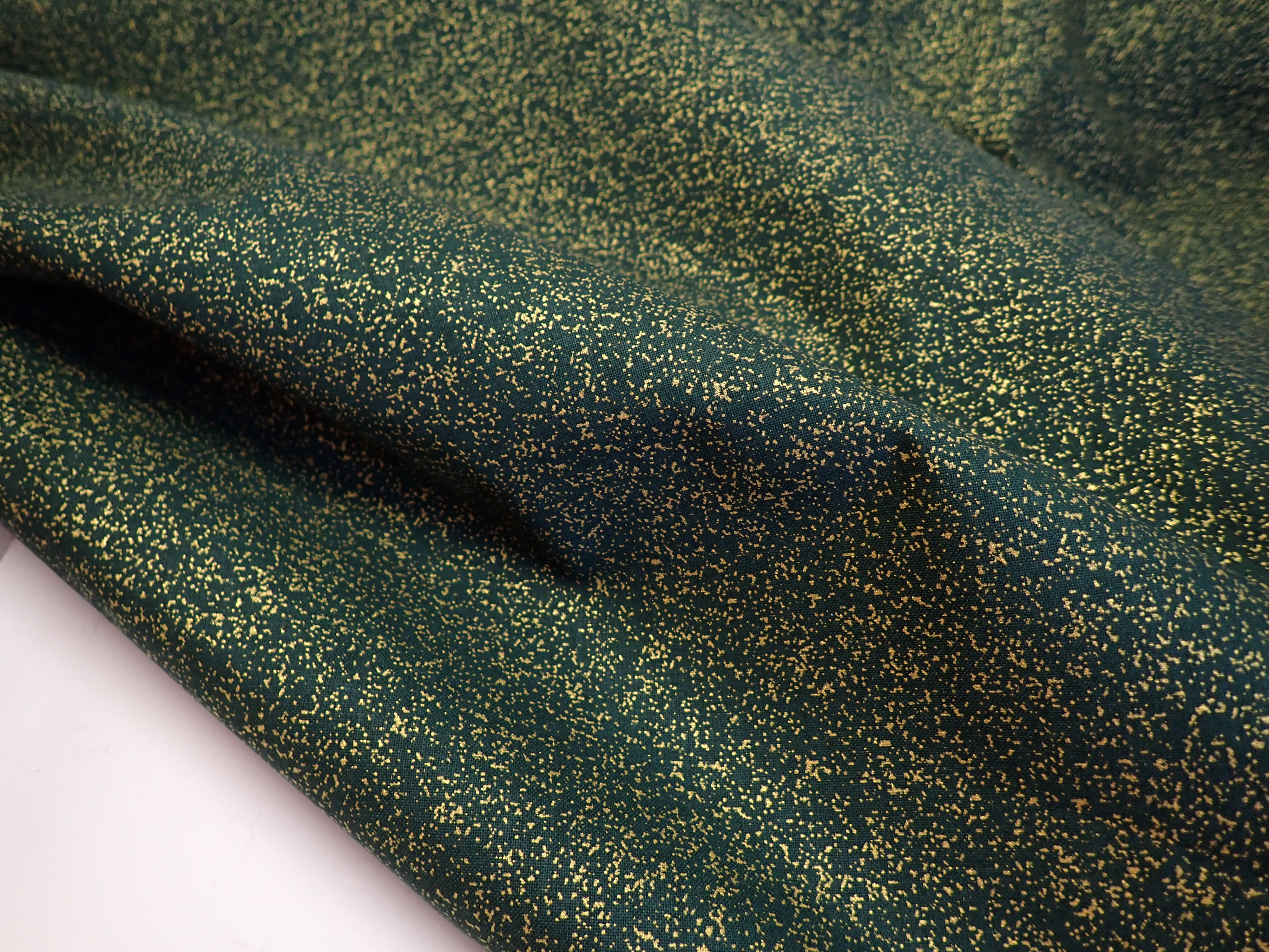 LÁTKA - VÁNOČNÍ - ZELENÁ + ZLATÝ PRACH