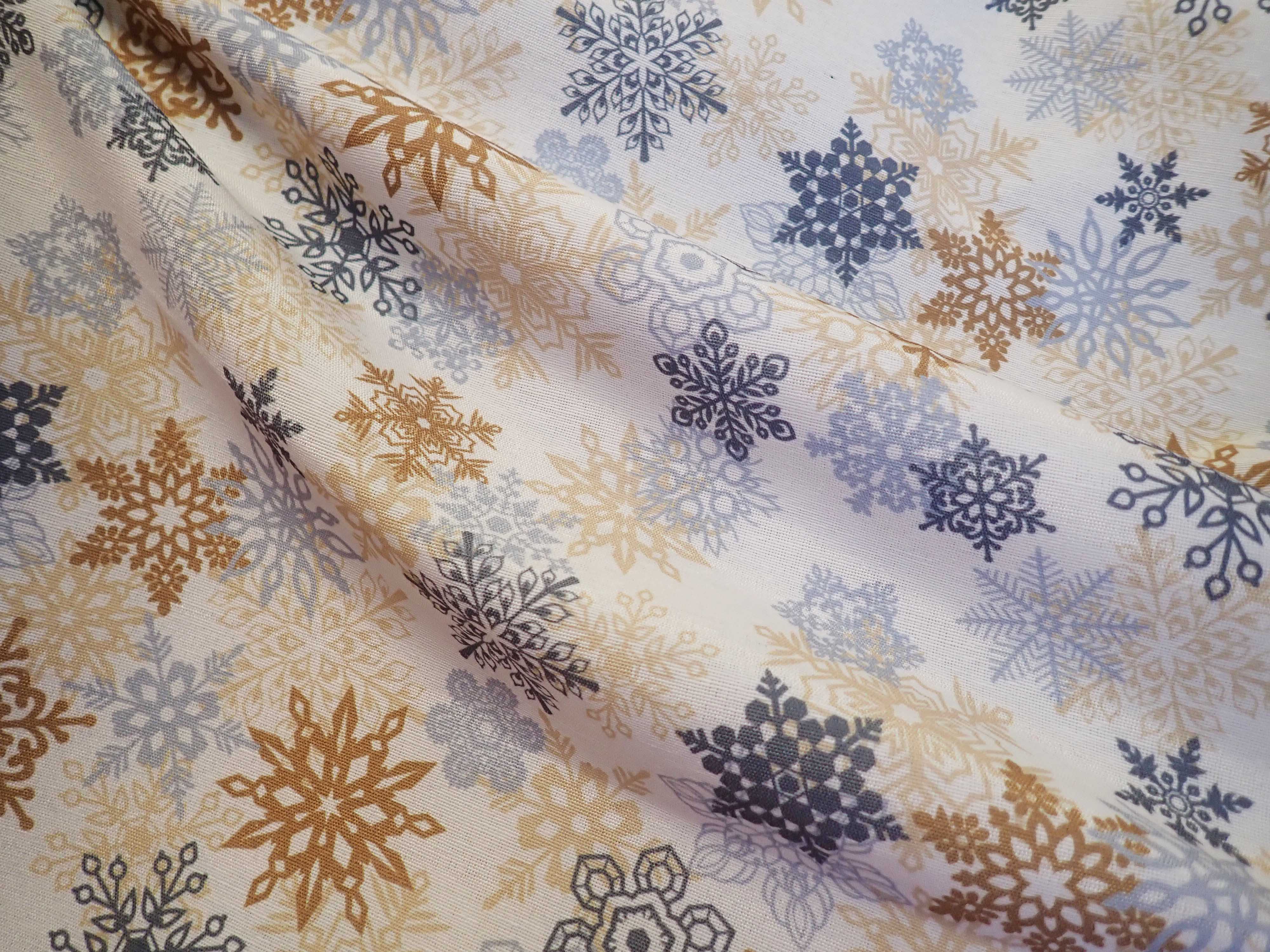 LÁTKA - VÁNOČNÍ - POTAHOVKA - VLOČKY