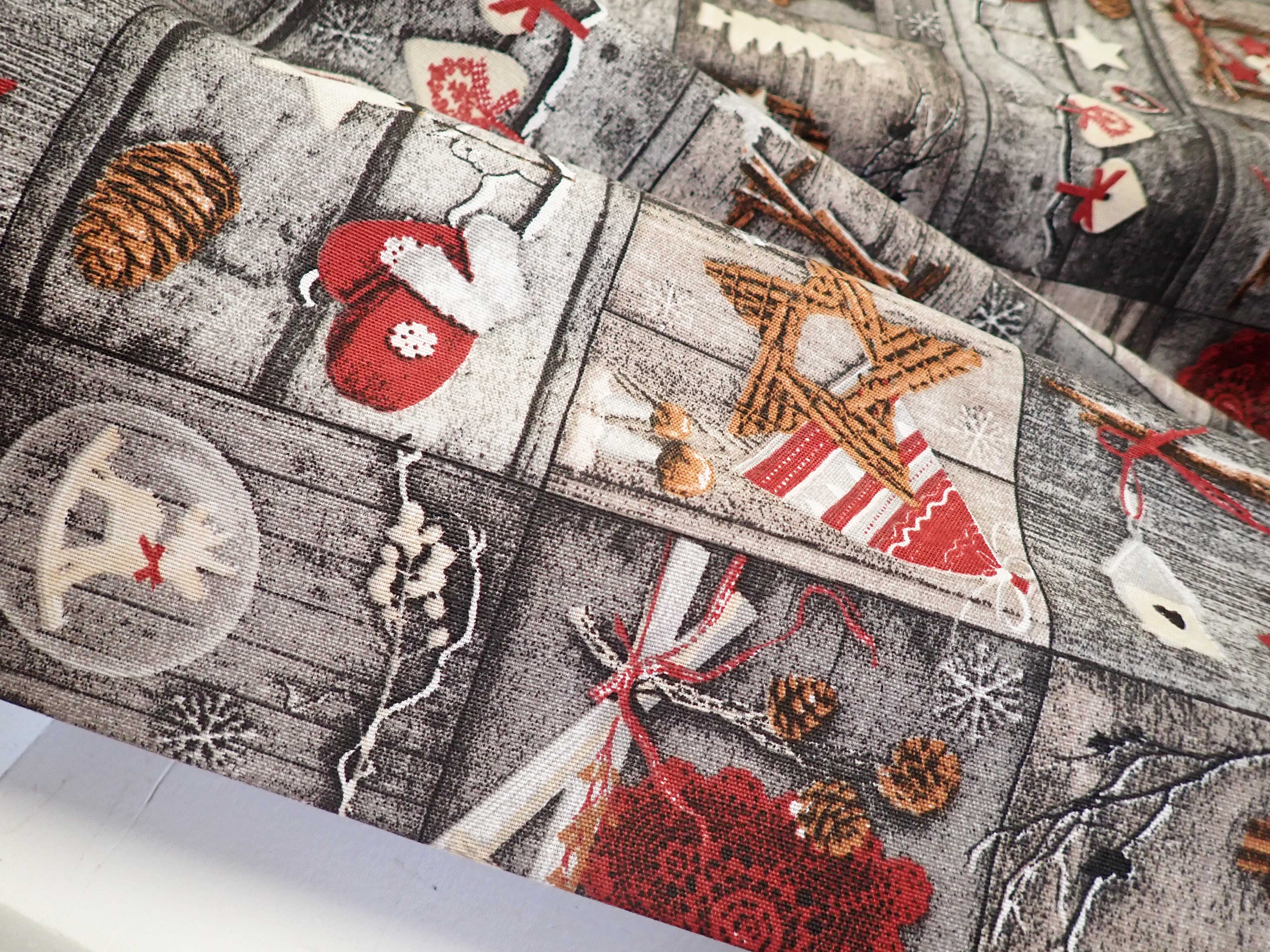 LÁTKA - VÁNOČNÍ - POTAHOVKA - RUKAVICE