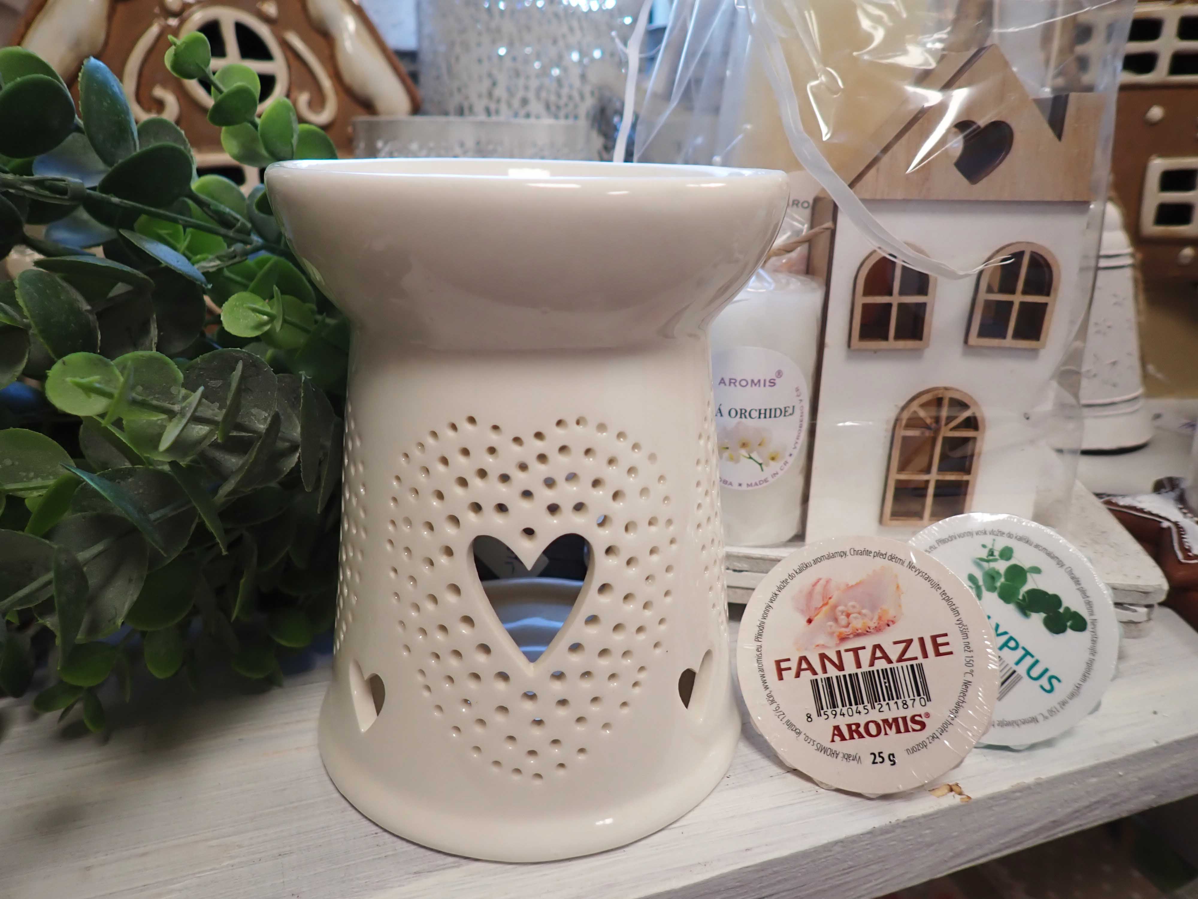 AROMALAMPA - BÍLÁ - SRDCE