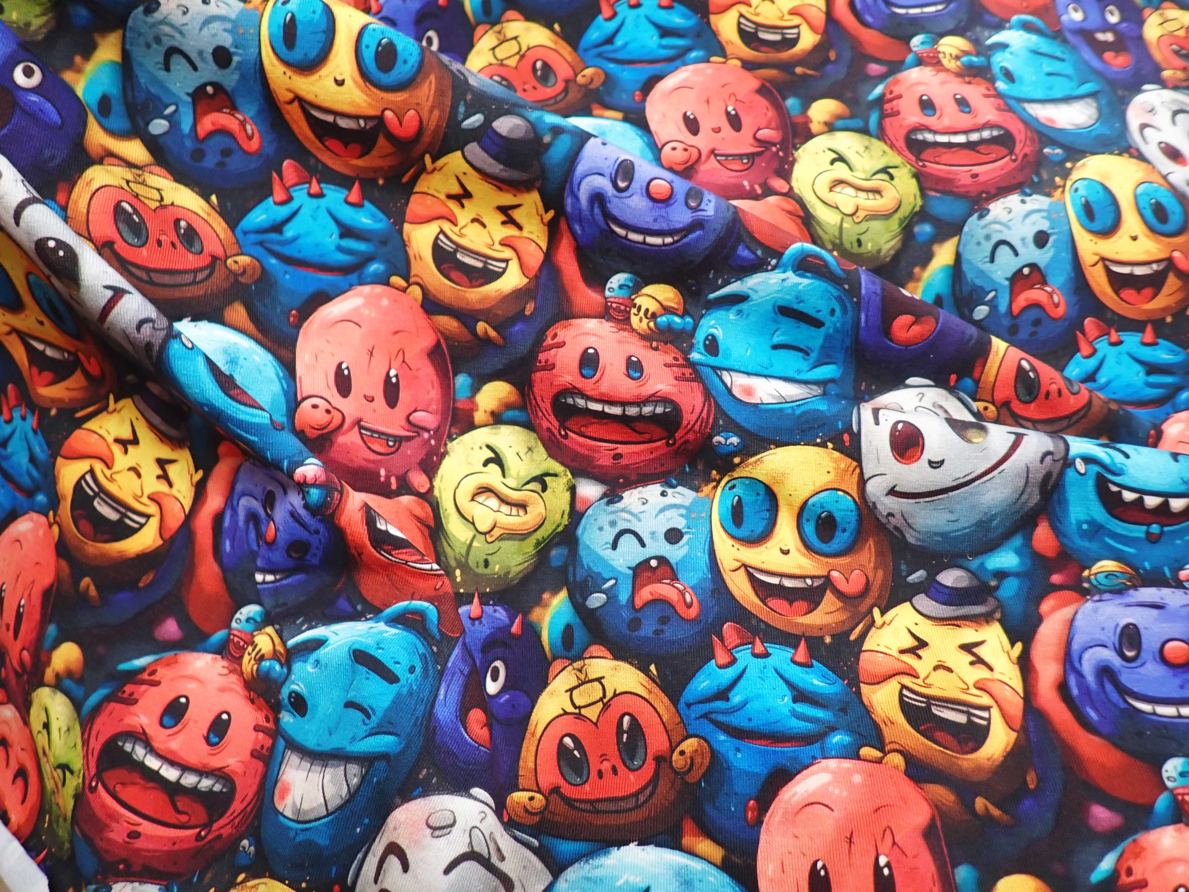 PLETENINA - JERSEY - FOTOTISK - KVĚTY