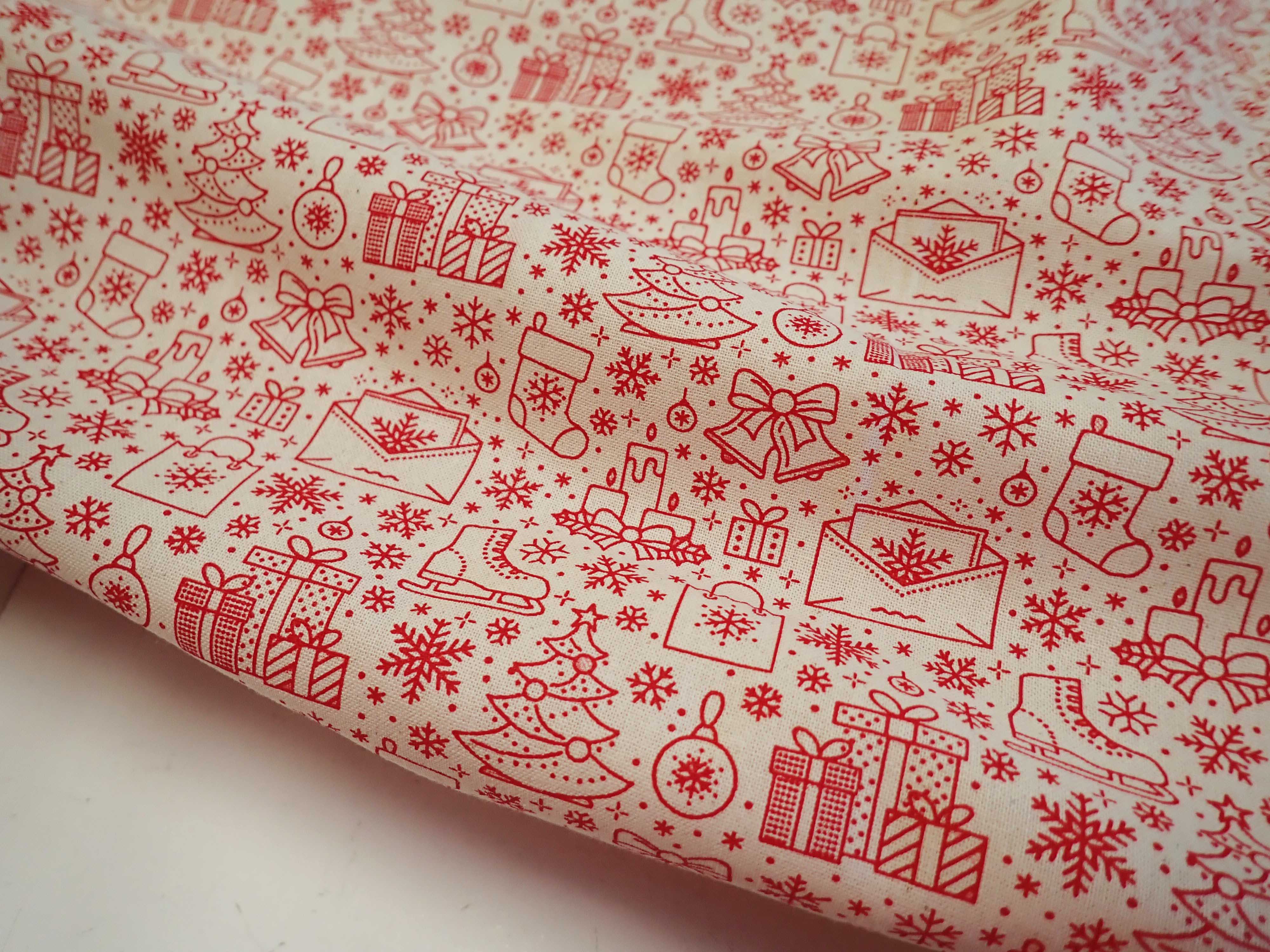 LÁTKA - VÁNOČNÍ - DÁREČKY + VLOČKY + STROMEČKY