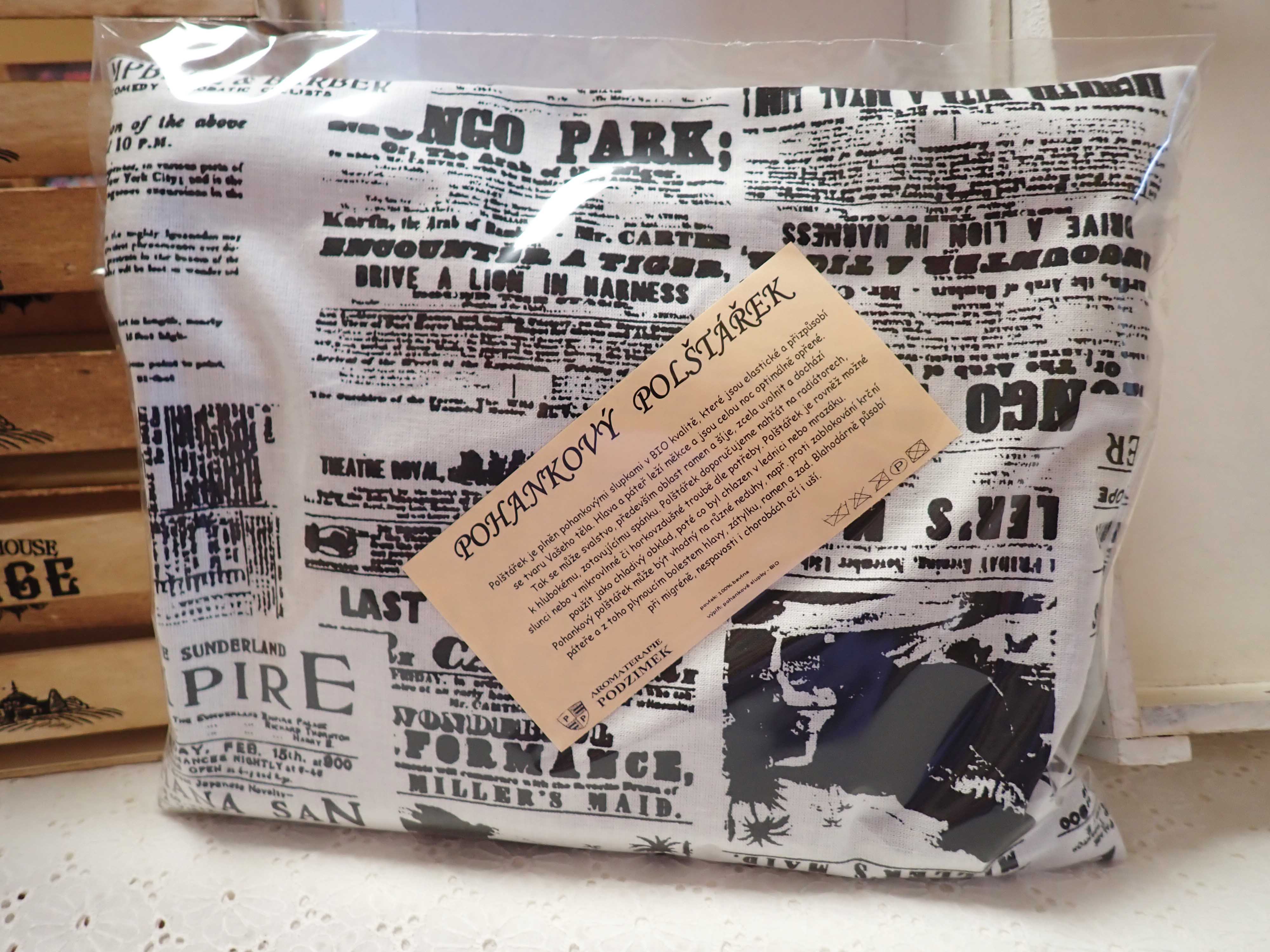 NAHŘÍVACÍ POHANKOVÝ POLŠTÁŘEK - STŘEDNÍ