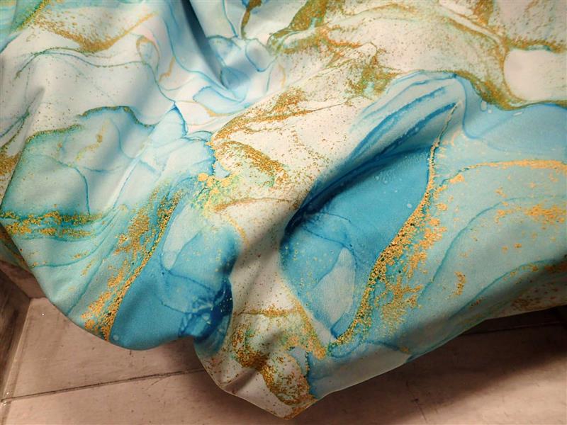 SOFTSHEL - ZIMNÍ - FOTOTISK - TYRKYSOVOZLATÁ