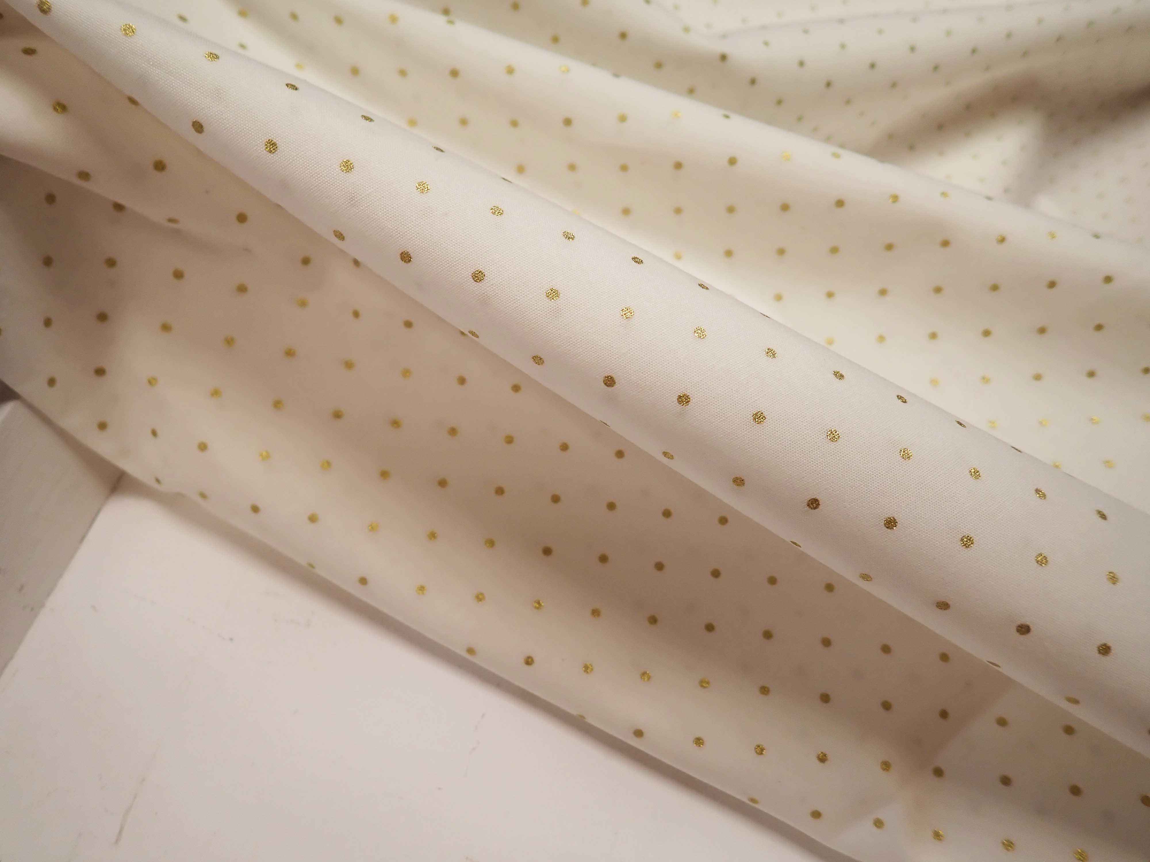 LÁTKA - VÁNOČNÍ - ZLATÉ PUNTÍKY