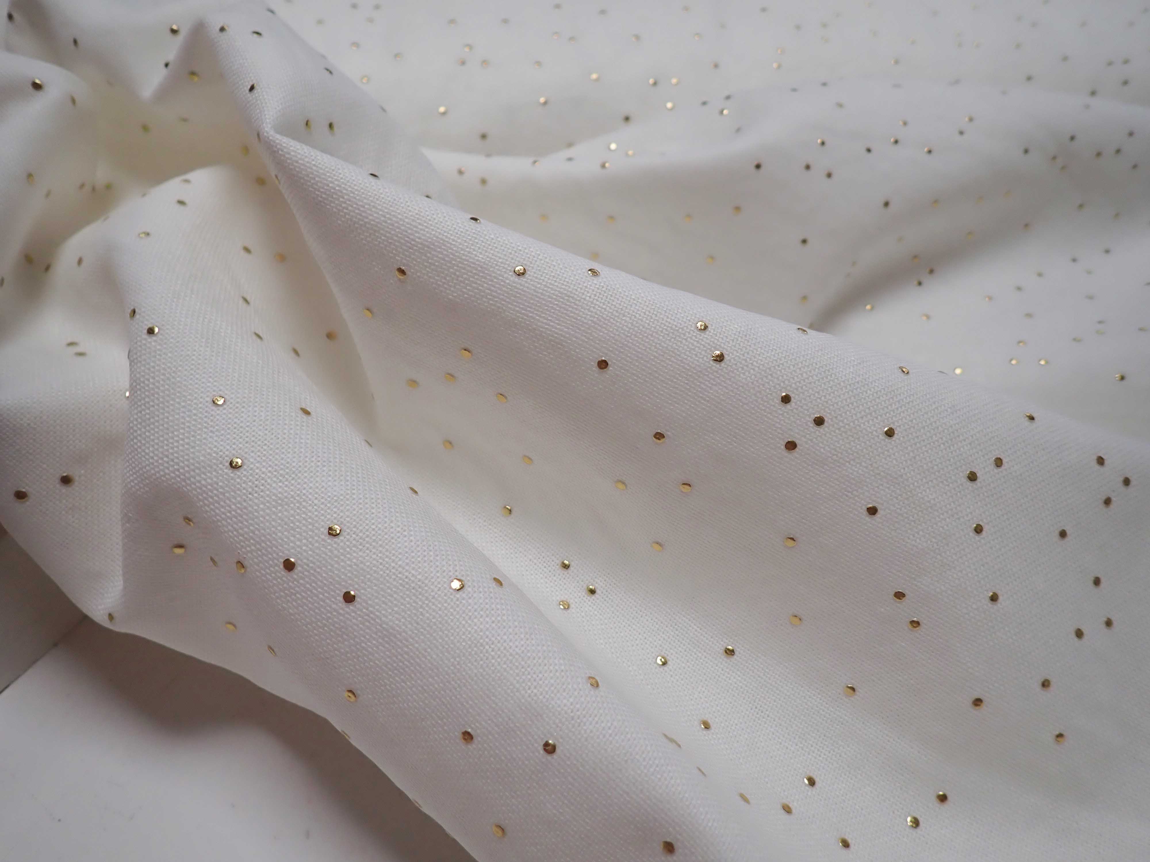 LÁTKA - VÁNOČNÍ - ZLATÉ PUNTÍKY