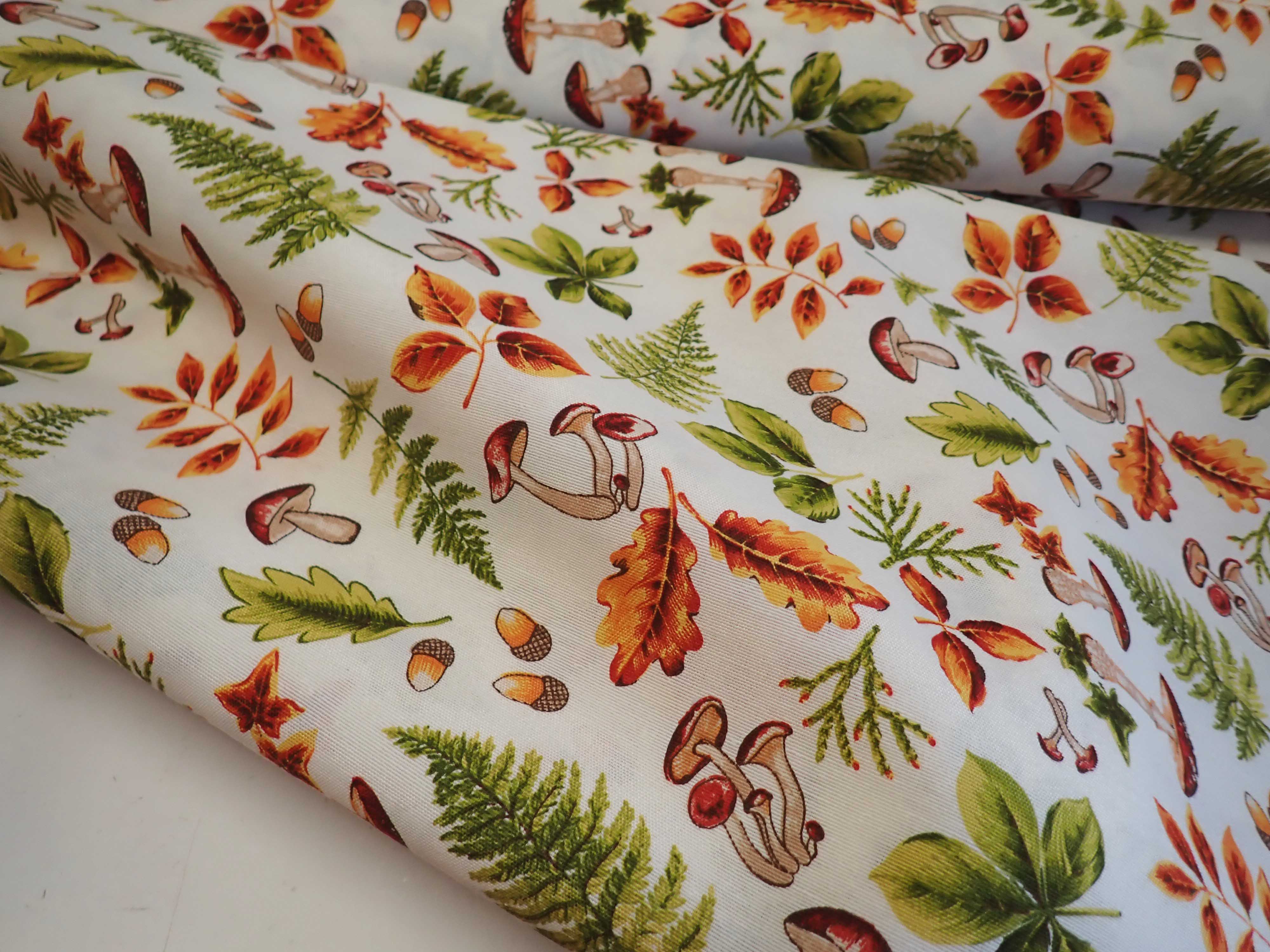 LÁTKA - POTAHOVKA - PODZIMNÍ - LISTY + HOUBY