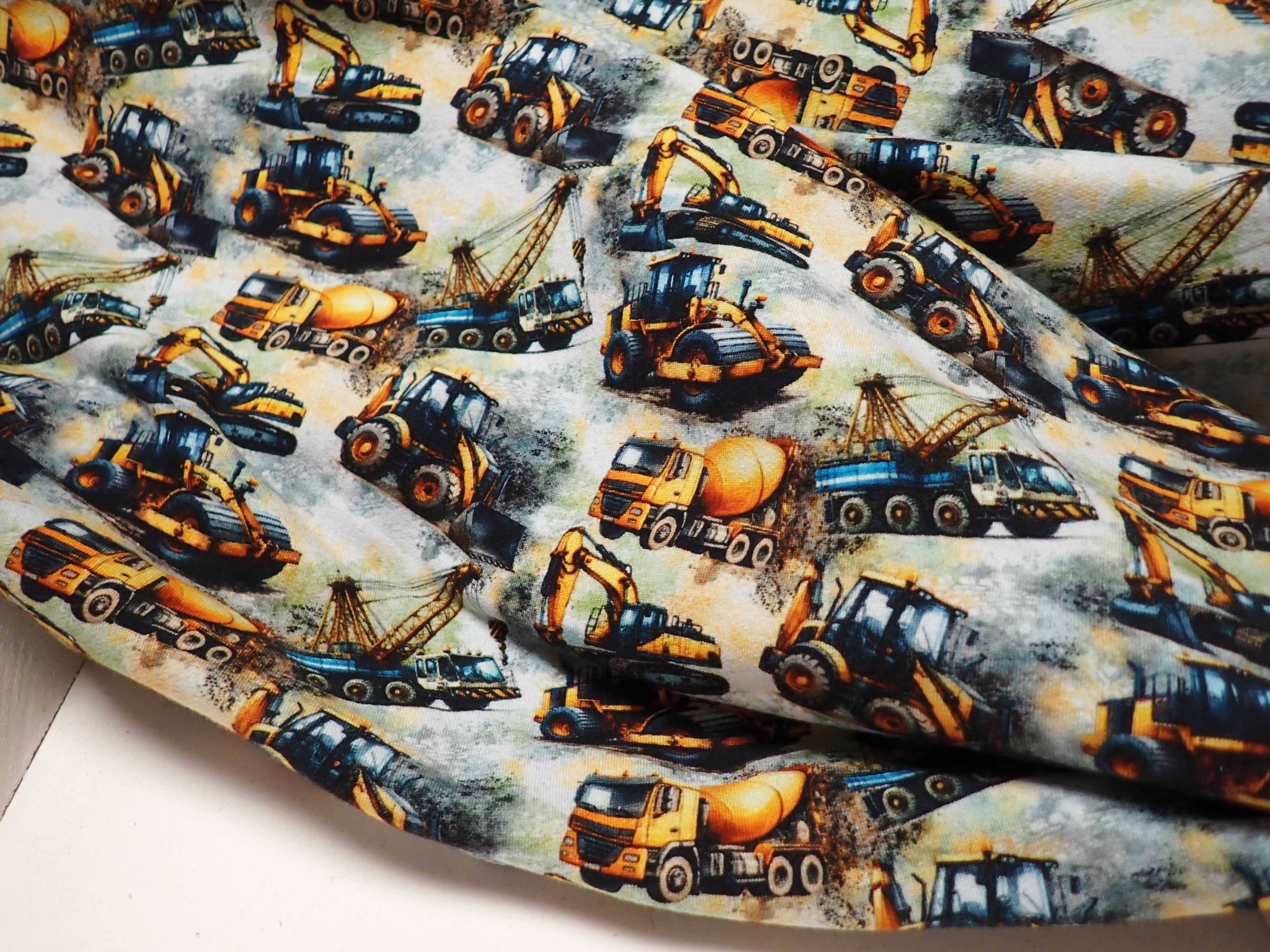 LÁTKA - TEPLÁKOVINA - FOTOTISK - STAVEBNÍ STROJE