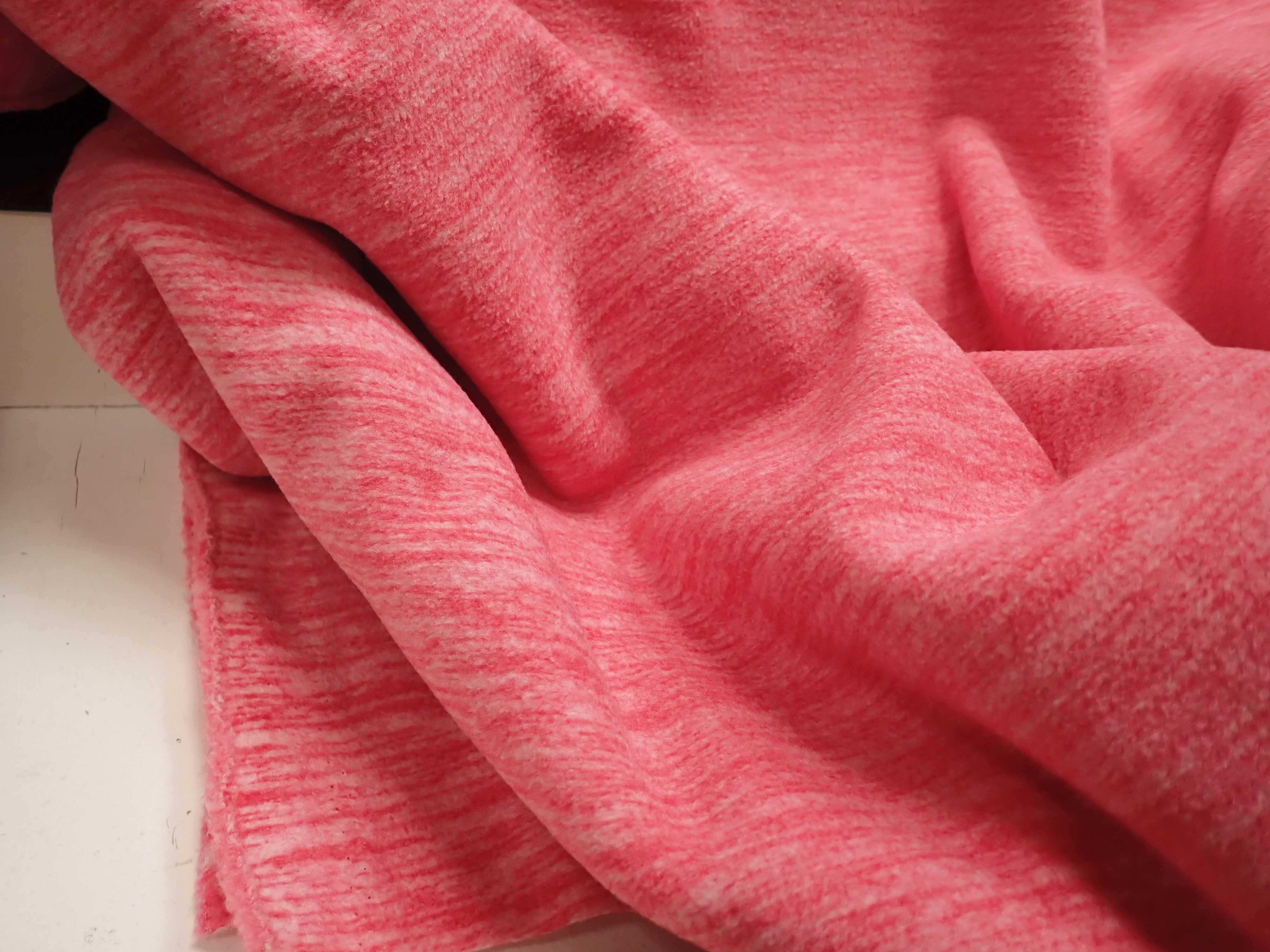 FLEECE - POLAR - ŽÍHANÝ RŮŽOVÝ