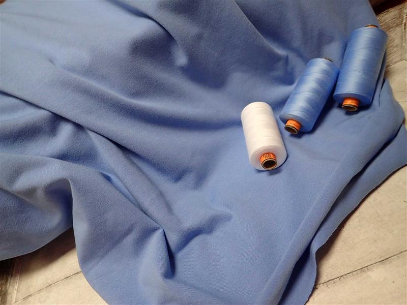 PLETENINA - JESREY - SVĚTLE MODRÁ JEDNOBAREVNÁ