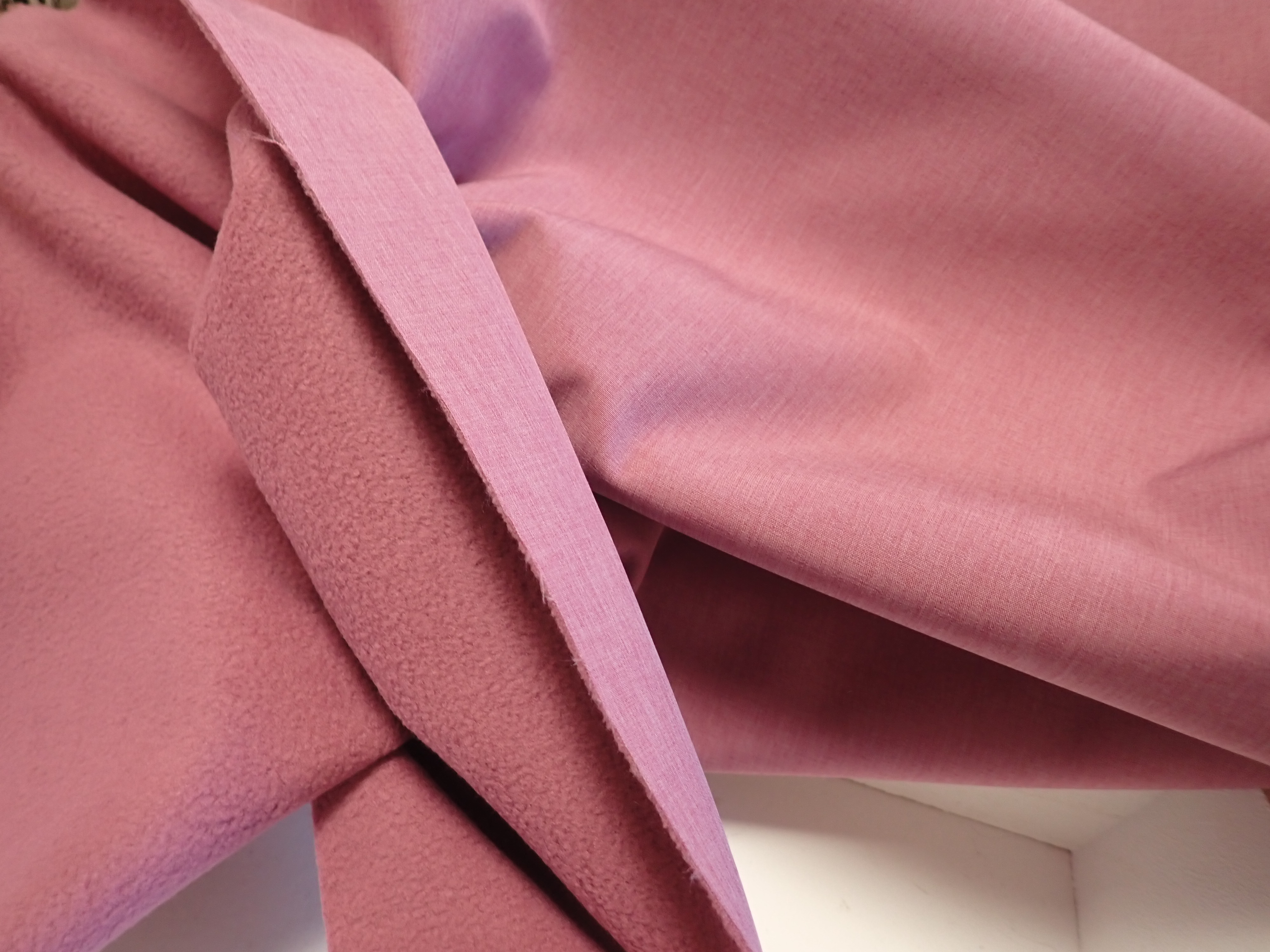 LÁTKA - ZIMNÍ SOFTSHELL - ŽÍHANÝ - STARORŮŽOVÝ