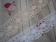 krajka - paličkovaná - bílá - šíře 45 mm