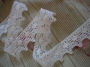 krajka - paličkovaná - bílá - šíře 40 mm