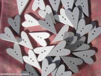 knoflík - bílý - srdíčko