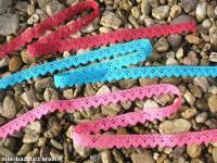 krajka - paličkovaná - bordo - šíře 17 mm