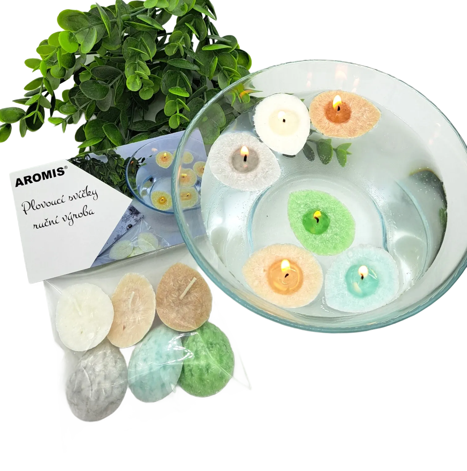 PLOVOUCÍ SVÍČKY - 6 KUSŮ V BALENÍ - MIX 3