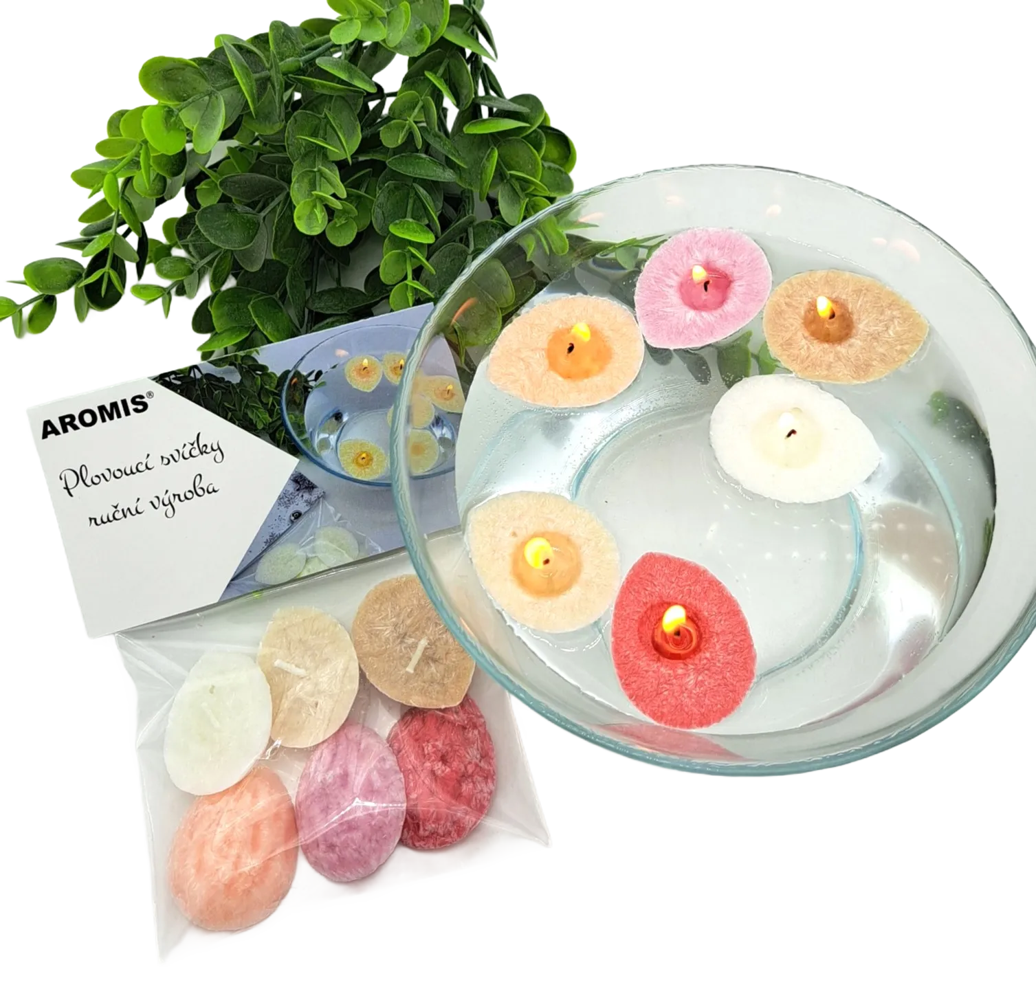 PLOVOUCÍ SVÍČKY - 6 ks v balení - MIX 2