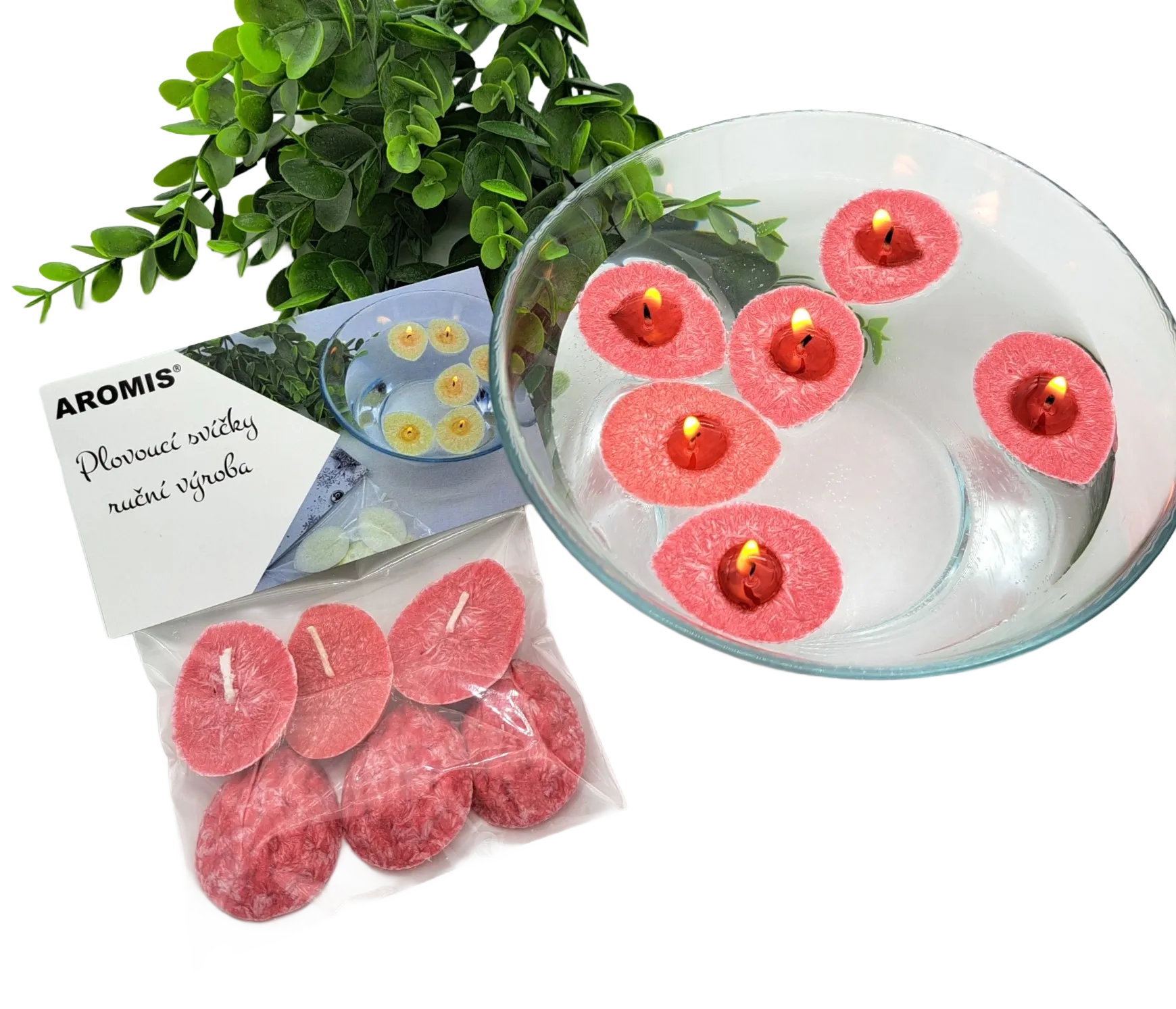 PLOVOUCÍ SVÍČKY - ČERVENÁ - 6 KS V BALENÍ